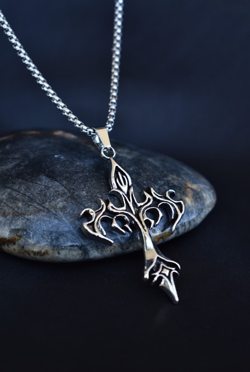 Ανδρικό Κολιέ Flame Cross Ανδρικό Κολιέ Flame Cross