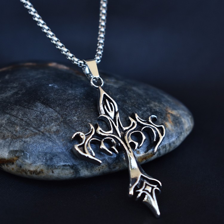 Ανδρικό Κολιέ Flame Cross