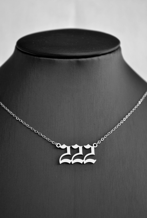 Ατσάλινο Κολιέ Angel Number 222 Ατσάλινο Κολιέ Angel Number 222
