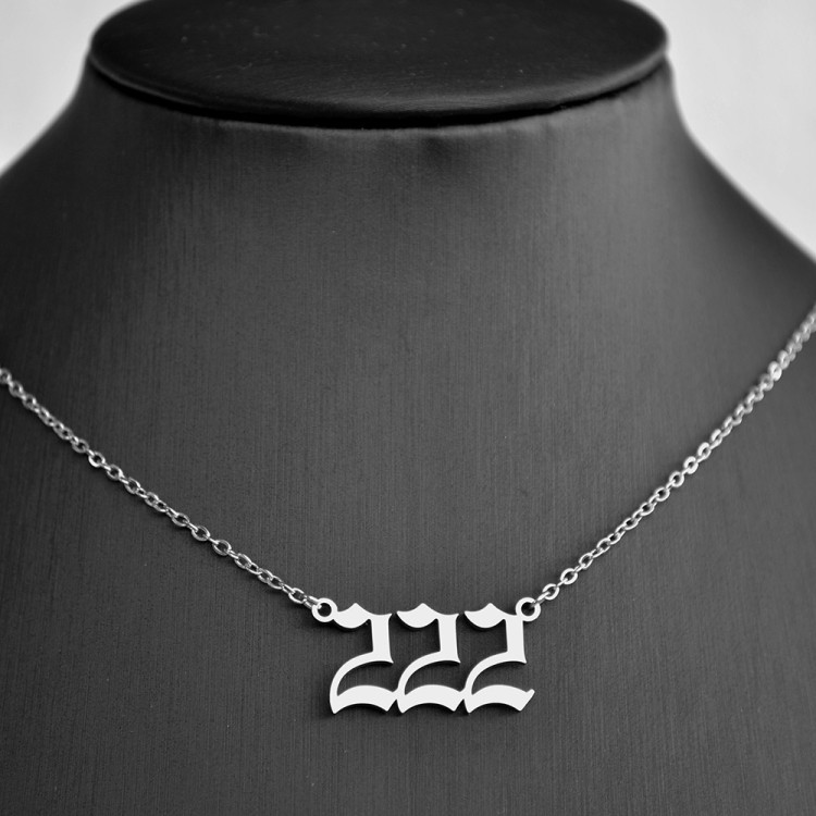 Ατσάλινο Κολιέ Angel Number 222 Ατσάλινο Κολιέ Angel Number 222