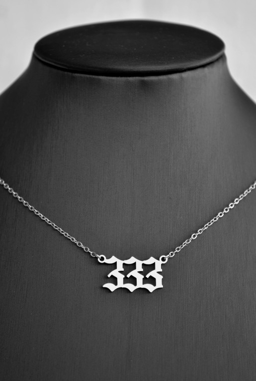 Ατσάλινο Κολιέ Angel Number 333 Ατσάλινο Κολιέ Angel Number 333