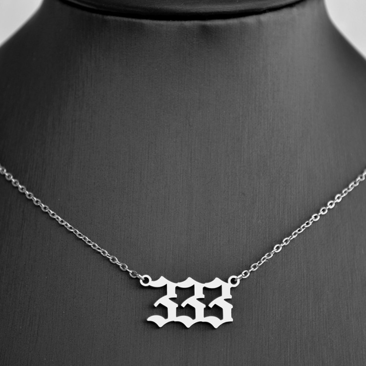 Ατσάλινο Κολιέ Angel Number 333 Ατσάλινο Κολιέ Angel Number 333