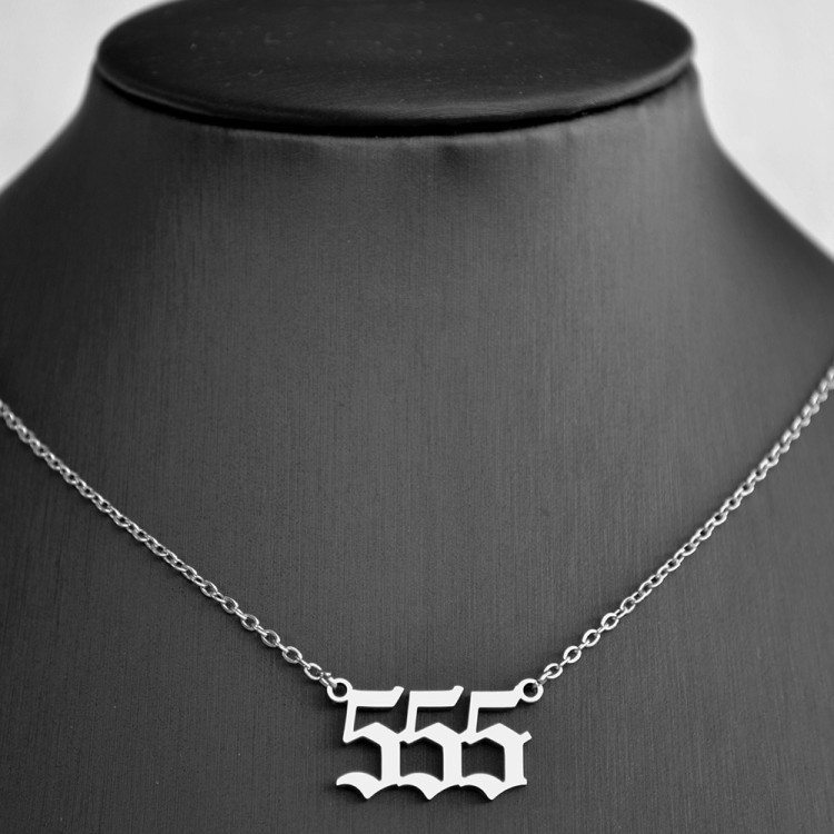 Ατσάλινο Κολιέ Angel Number 555 Ατσάλινο Κολιέ Angel Number 555