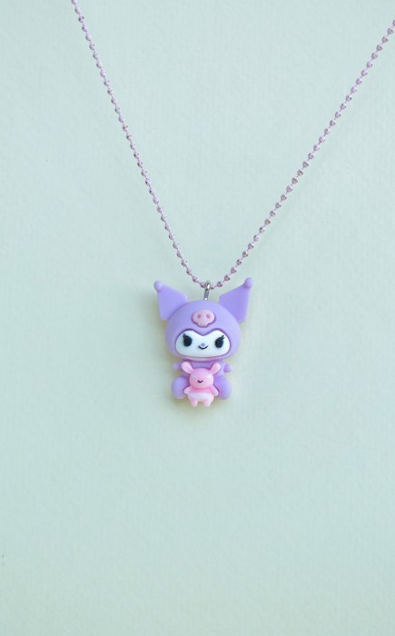Κολιέ Kuromi Μωβ Κολιέ Kuromi Μωβ