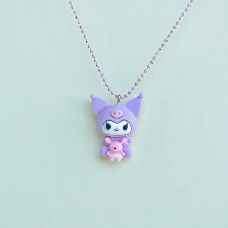 Κολιέ Kuromi Μωβ Κολιέ Kuromi Μωβ