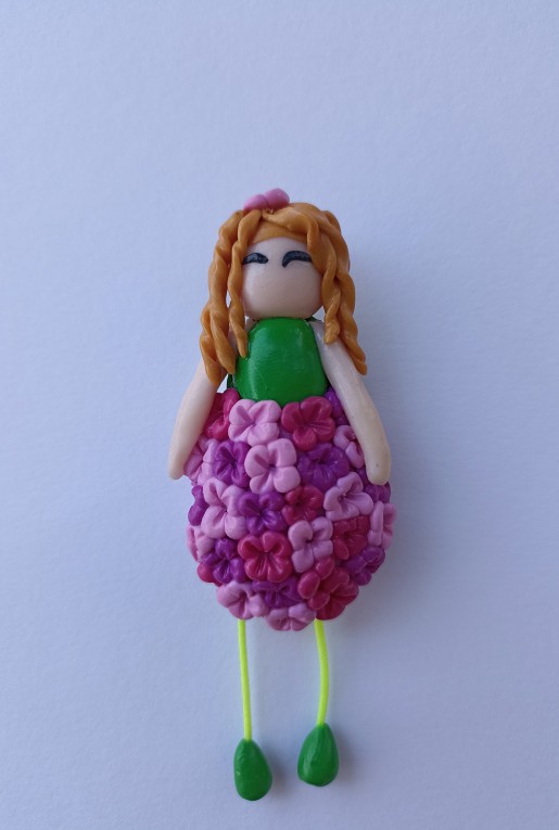 Καρφίτσα Χειροποίητη Νεράιδα των Λουλουδιών - Πασχαλενιά