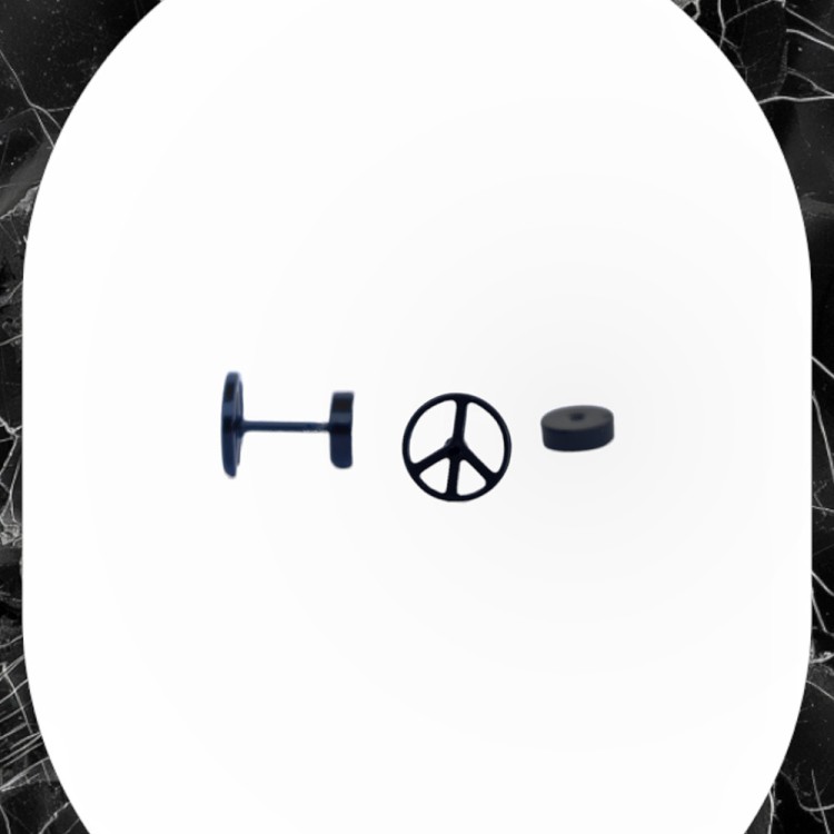 Peace Καρφωτά Σκουλαρίκια