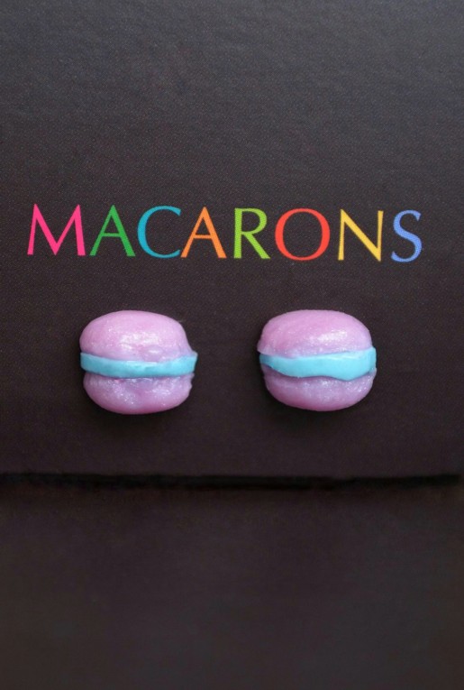 Macaron Καρφωτά Σκουλαρίκια Απαλό Ροζ Macaron Καρφωτά Σκουλαρίκια Απαλό Ροζ