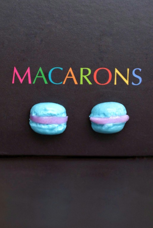 Macaron Καρφωτά Σκουλαρίκια Τυρκουάζ Macaron Καρφωτά Σκουλαρίκια Τυρκουάζ