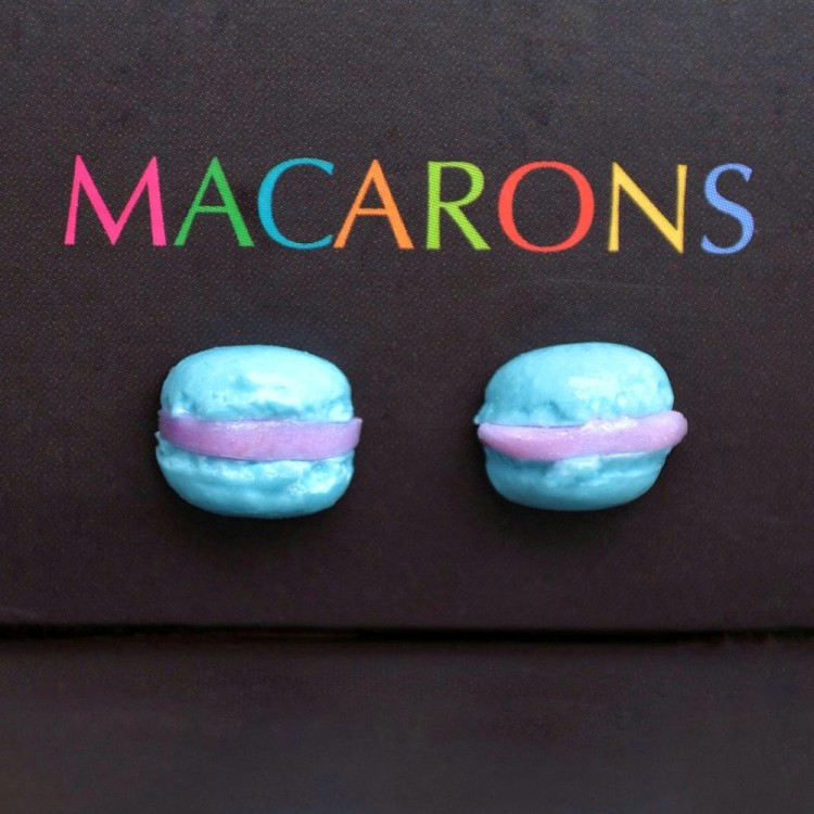 Macaron Καρφωτά Σκουλαρίκια Τυρκουάζ Macaron Καρφωτά Σκουλαρίκια Τυρκουάζ
