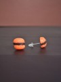 Macaron Καρφωτά Σκουλαρίκια Πορτοκαλί Macaron Καρφωτά Σκουλαρίκια Πορτοκαλί