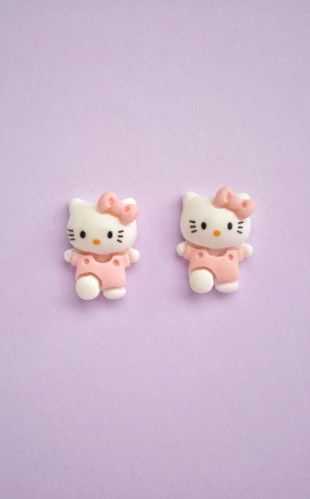 Σκουλαρίκια Καρφωτά Hello Kitty με Ροζ Φόρεμα Σκουλαρίκια Καρφωτά Hello Kitty με Ροζ Φόρεμα