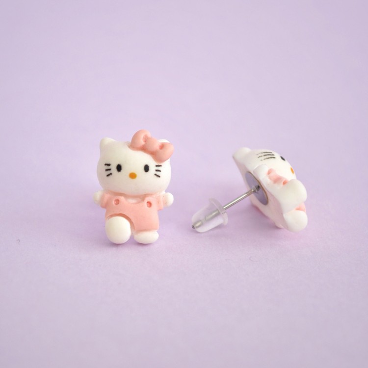 Σκουλαρίκια Καρφωτά Hello Kitty με Ροζ Φόρεμα Σκουλαρίκια Καρφωτά Hello Kitty με Ροζ Φόρεμα