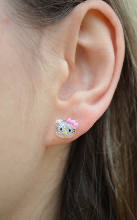 Σκουλαρίκια Καρφωτά Hello Kitty Κεφάλι Σκουλαρίκια Καρφωτά Hello Kitty Κεφάλι
