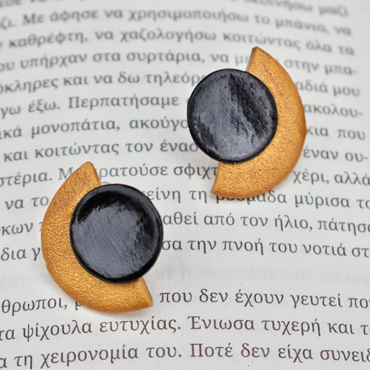 ΣΚΟΥΛΑΡΙΚΙΑ ΧΕΙΡΟΠΟΙΗΤΑ ΚΑΡΦΩΤΑ ΓΕΩΜΕΤΡΙΚΑ ΜΑΥΡΟ ΧΡΥΣΟ