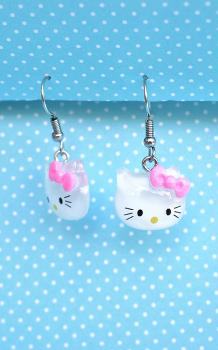 Σκουλαρίκια Κρεμαστά Hello Kitty Κεφάλι Σκουλαρίκια Κρεμαστά Hello Kitty Κεφάλι