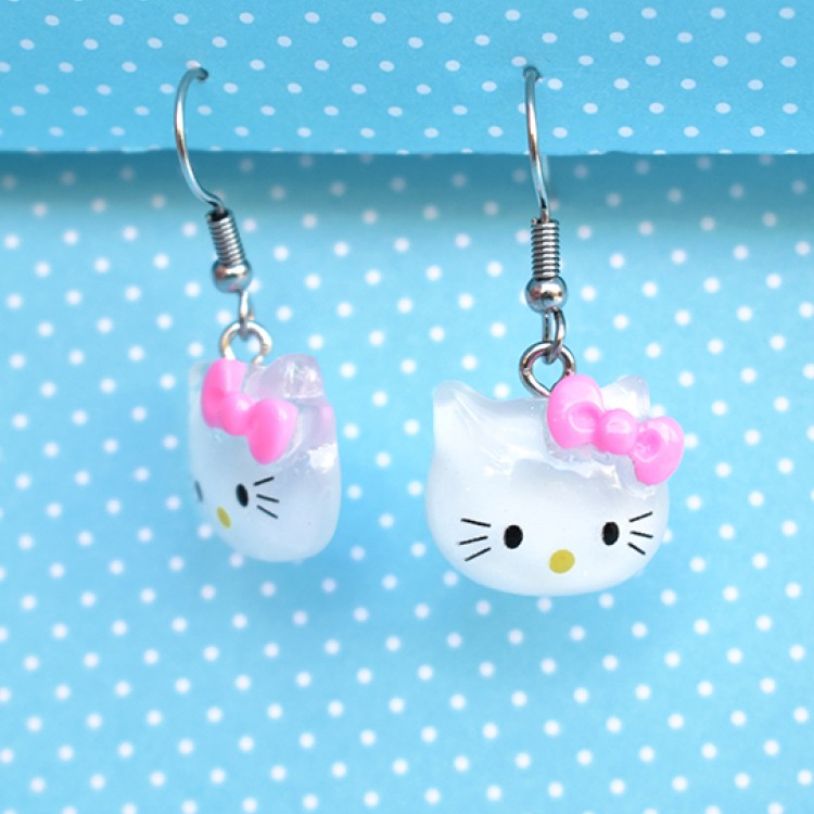 Σκουλαρίκια Κρεμαστά Hello Kitty Κεφάλι Σκουλαρίκια Κρεμαστά Hello Kitty Κεφάλι