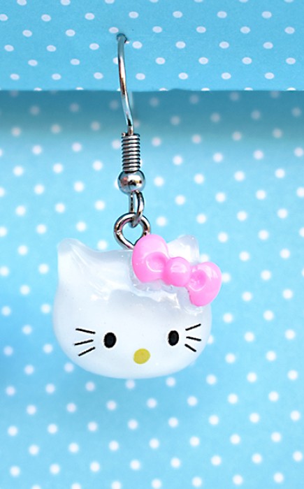 Σκουλαρίκια Κρεμαστά Hello Kitty Κεφάλι Σκουλαρίκια Κρεμαστά Hello Kitty Κεφάλι