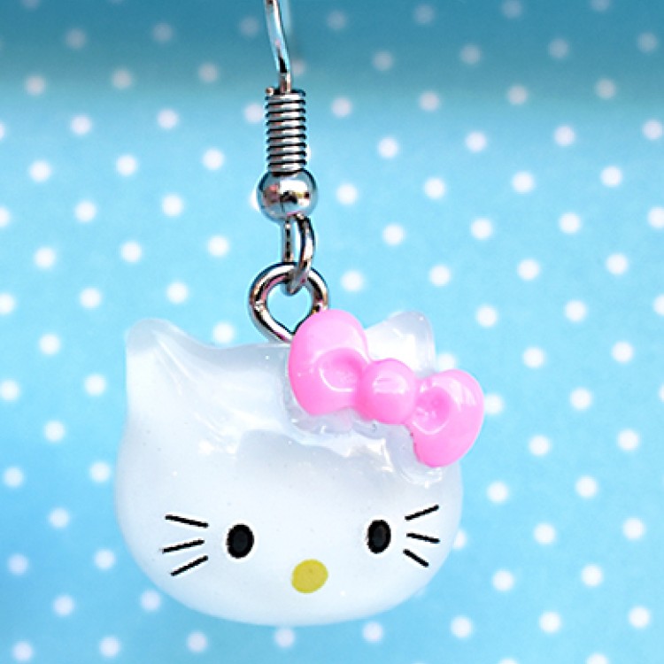 Σκουλαρίκια Κρεμαστά Hello Kitty Κεφάλι Σκουλαρίκια Κρεμαστά Hello Kitty Κεφάλι