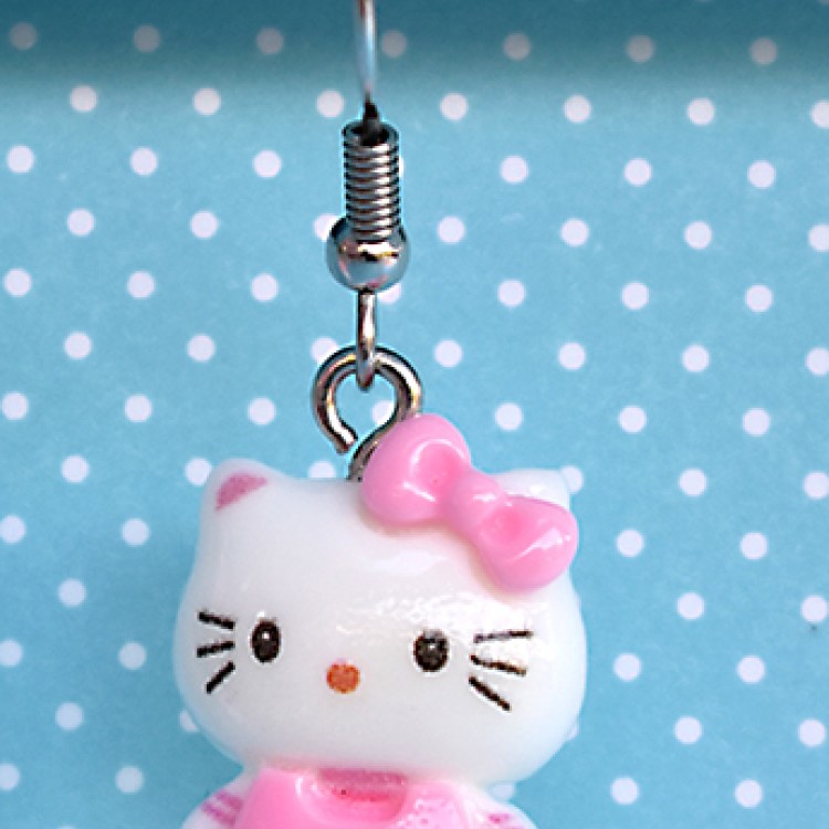 Σκουλαρίκια Κρεμαστά Hello Kitty με Ροζ Φόρεμα Σκουλαρίκια Κρεμαστά Hello Kitty με Ροζ Φόρεμα